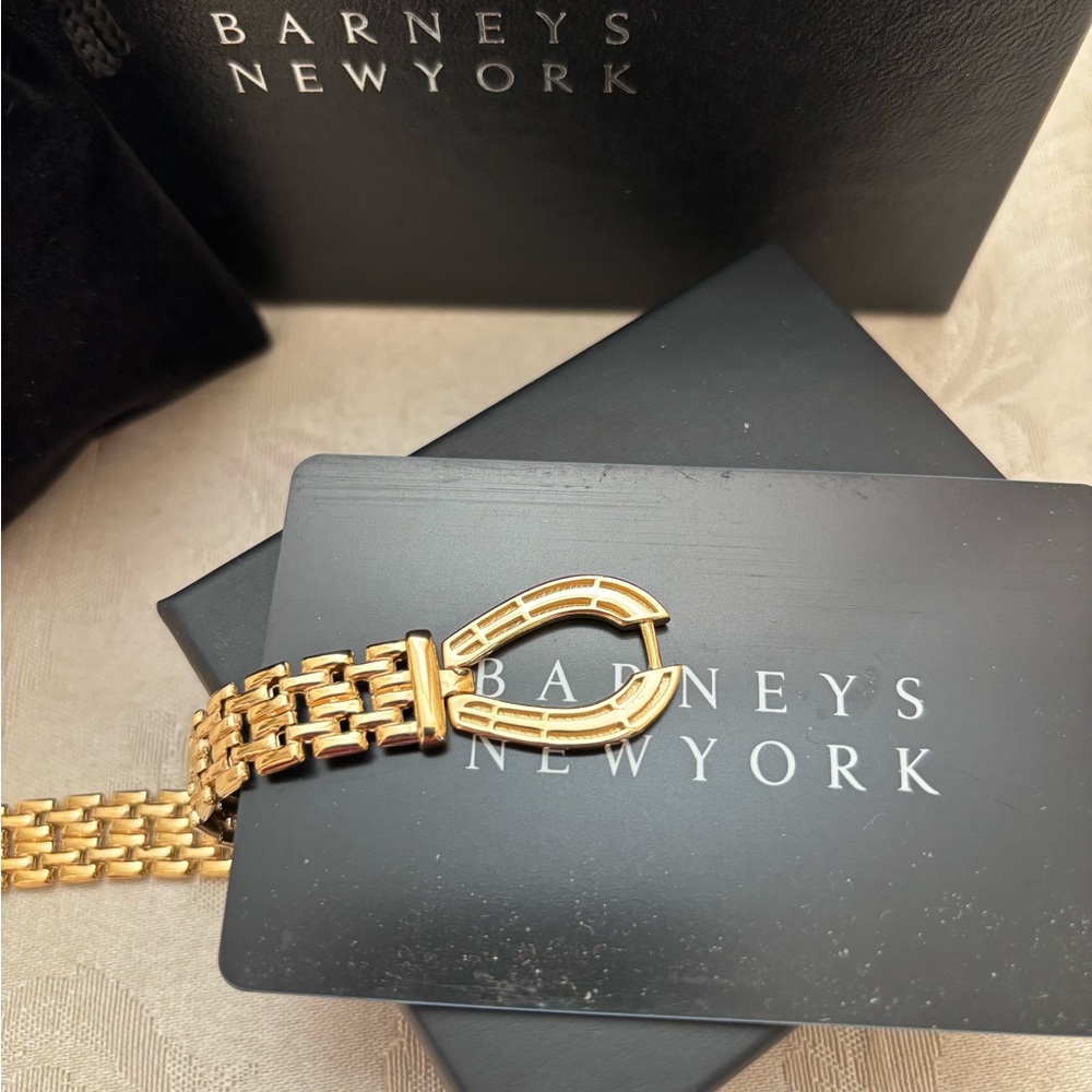 🆕 Barneys NY Panther Link Horsebit Bangle 😍 - Picture 5 of 9